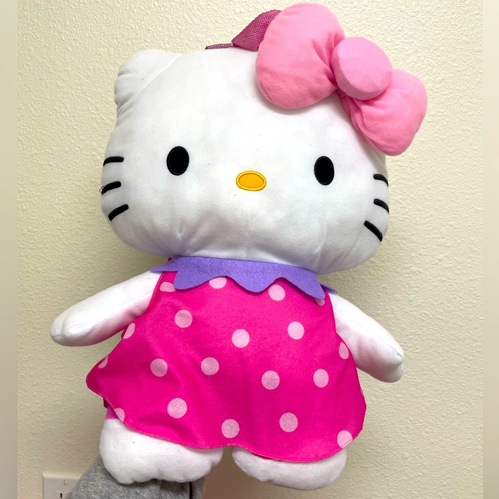 Hello Kitty Backpack Sanrio labubu strap pink purple white purple dot now